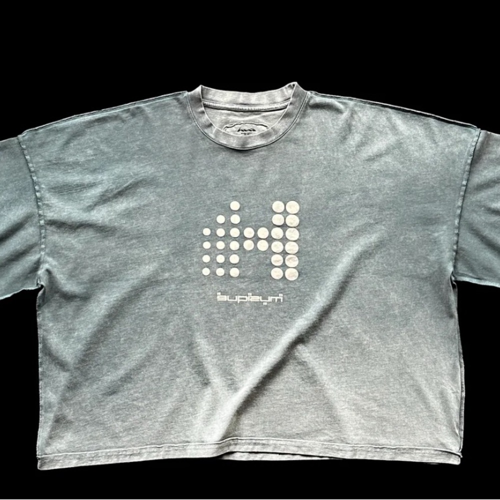 HUNI Design Unisex Washed faded Light Grey T Shirt Size XL Extra Large